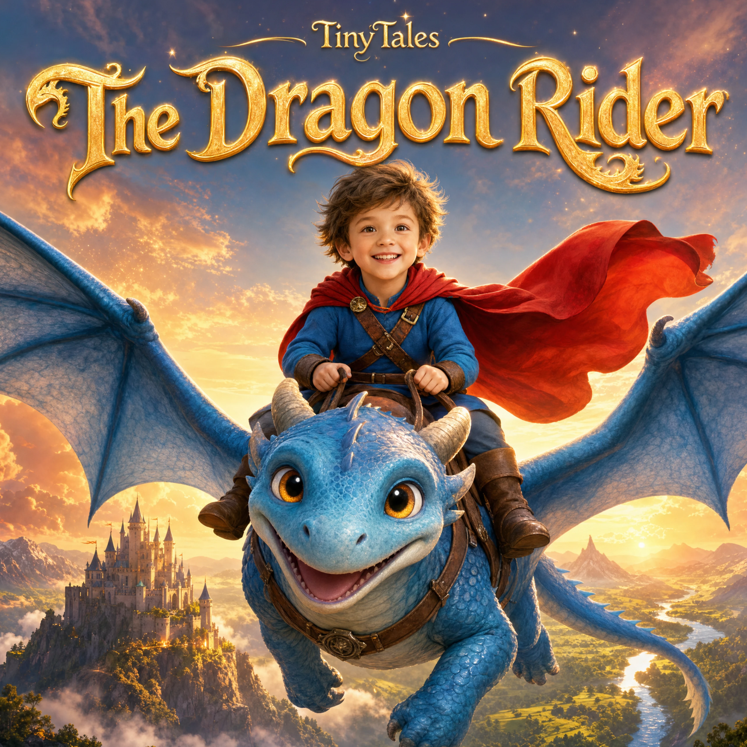Cover of The Dragon Rider, a personalized children's book