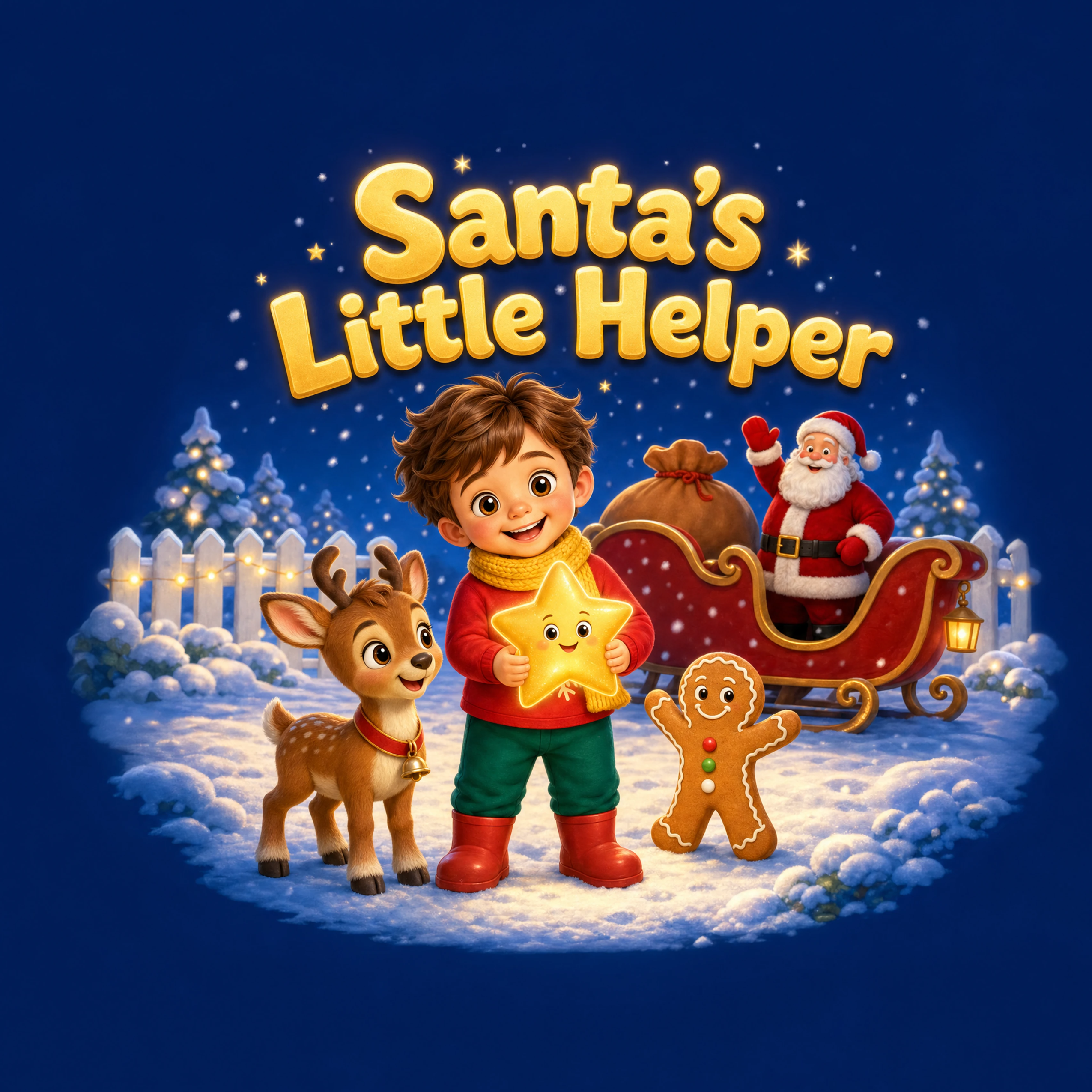 Cover of Santa's Little Helper, a personalized children's book