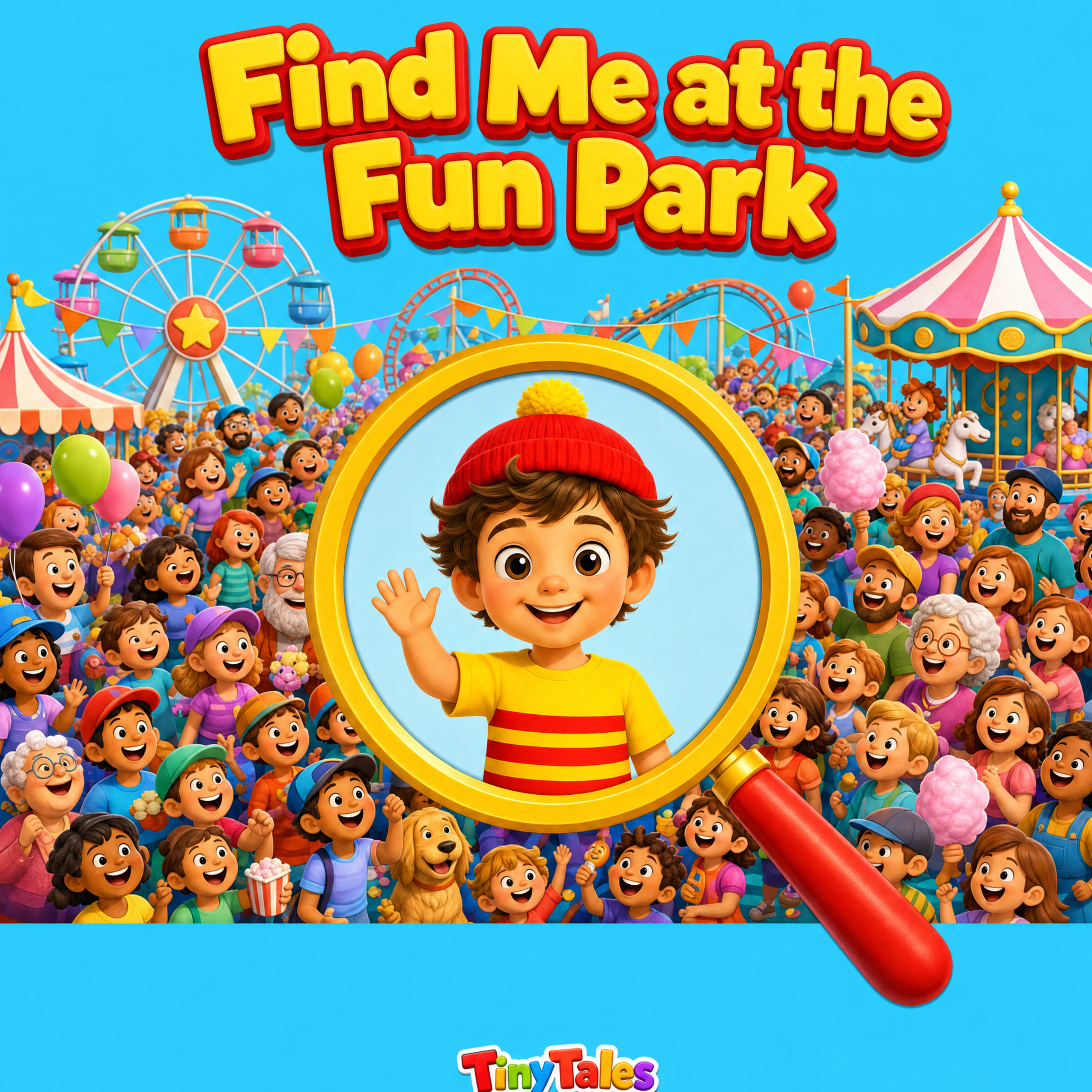 Cover of Find Me at the Fun Park, a personalized children's book